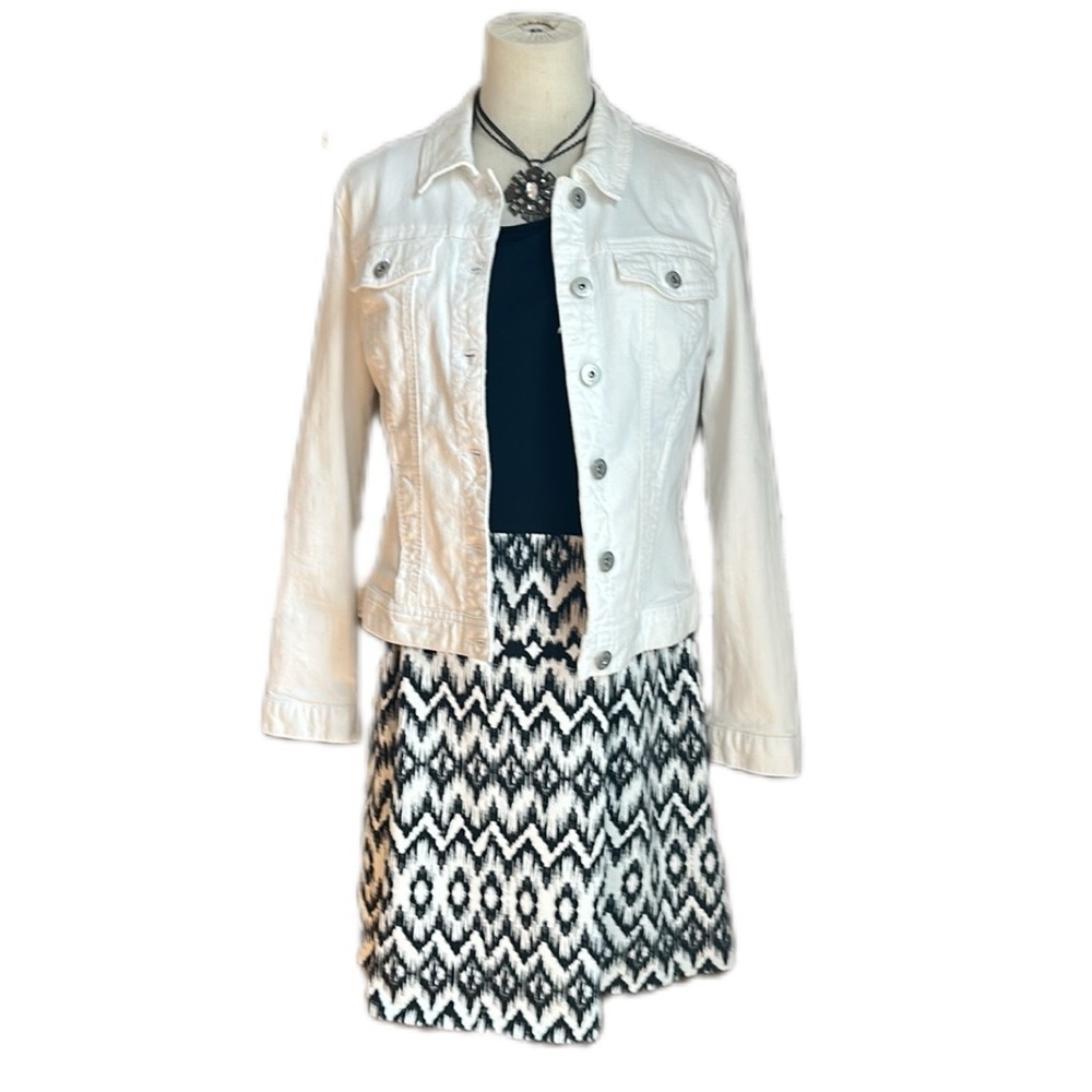 Cynthia Rowley Black and White Patterned Dress Size XL